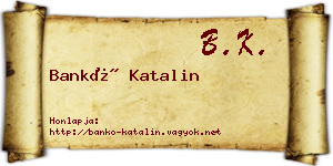 Bankó Katalin névjegykártya
